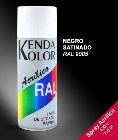 SPRAY KENDA NEGRO SATINADO RAL 9005S 400ML