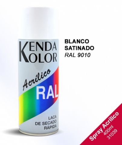 SPRAY KENDA BLANCO SATINADO RAL 9010S 400ML