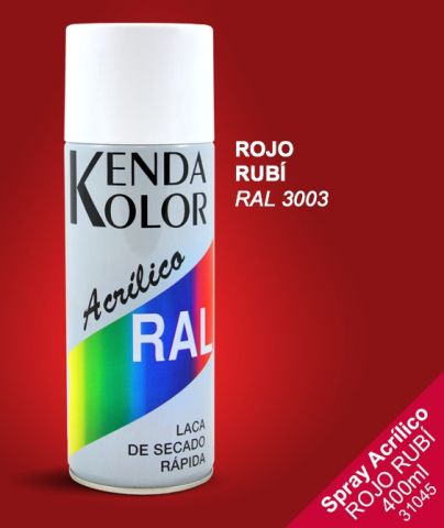 SPRAY KENDA ROJO RUBI RAL.3003 400ML