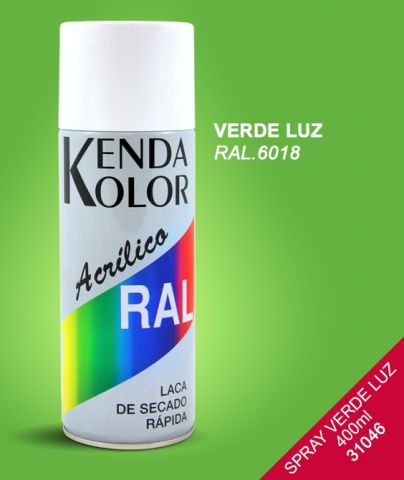 SPRAY KENDA VERDE LUZ RAL.6018 400ML